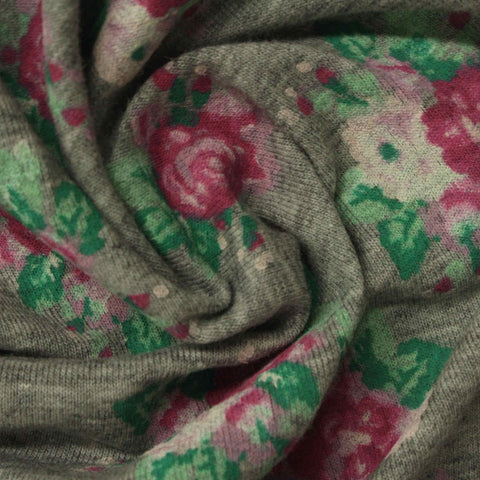 Pink Flowers Knit