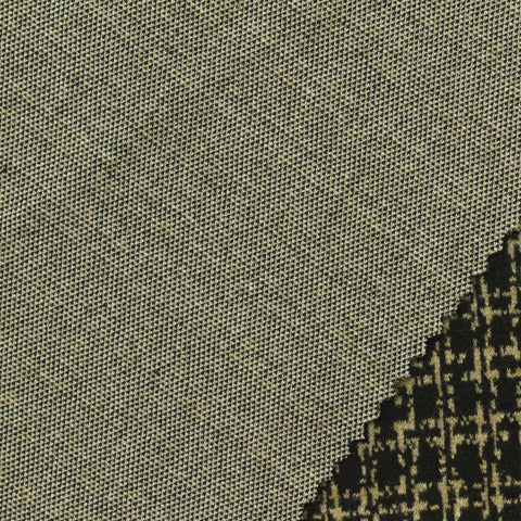 Black Check Interlock Knit, Poly-Viscose, 352 gsm