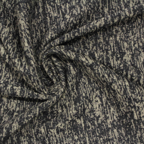 Dark Grey Marl Jersey Knit, Viscose-Poly, 165 gsm