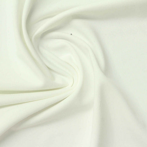 Polyester Stretch Milk Silk Knit Fabric, 200 gsm, 165 cm — White