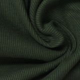 Cotton Stretch Rib Knit Fabric, 330 gsm, 120 cm — Green — photo 3