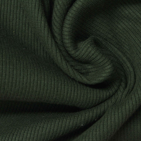 Dark Green Rib Knit, Cotton