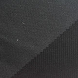 Viscose Polyester Blend Stretch Rib Knit Fabric, 300 gsm, 185 cm — Black — photo 3