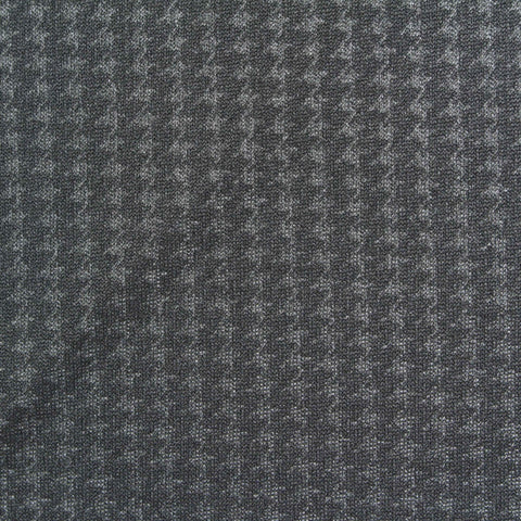 Grey Houndstooth Birdseye Knit, Polyester
