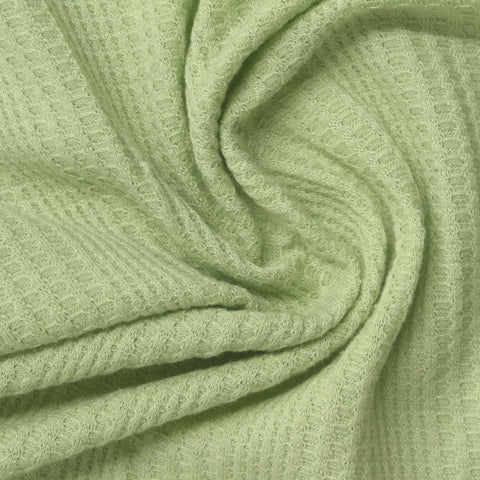 Light Green Waffle Knit, Poly-Viscose