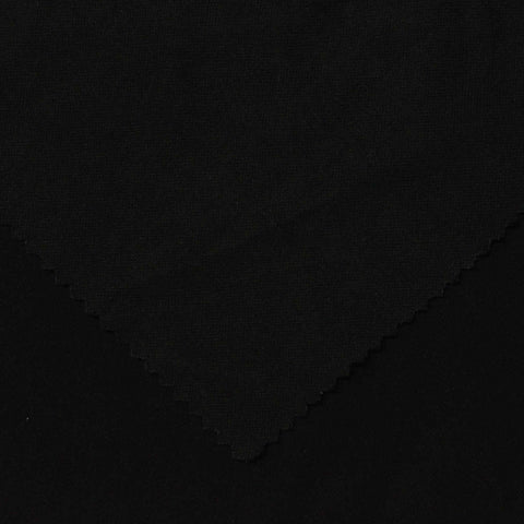 100% Polyester Interlock Knit Fabric, 180 gsm, 175 cm — Black