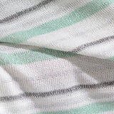 White Horizontal-Stripe Chunky Knit, Poly-Viscose — photo 3