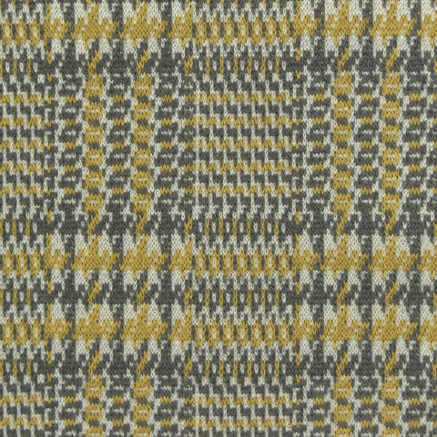 Yellow Check Jacquard, Poly-Viscose