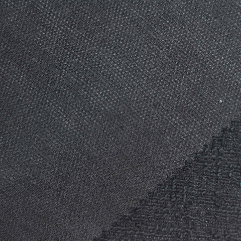 Jacquard Polyester Cotton Stretch Bouclé Fabric, 320 gsm, 155 cm — Grey