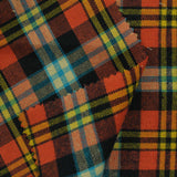 Orange Plaid Twill, Cotton — photo 3