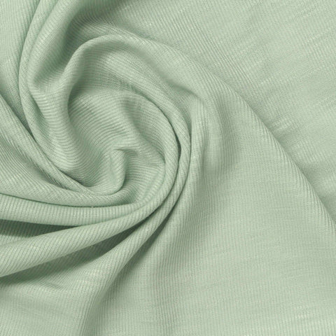 Tencel Lyocell Polyester Rib Knit Fabric, 150 gsm, 167 cm — Green, ref EF-270753