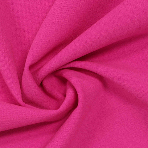 Polyester Stretch Linen-Look Fabric, 262 gsm, 160 cm — Pink