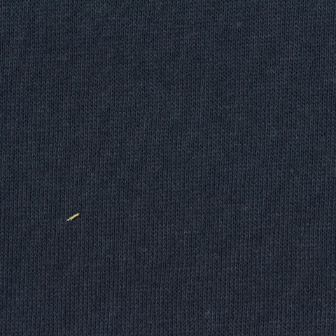Brushed Polyester Cotton French Terry Fabric, 248 gsm — Navy