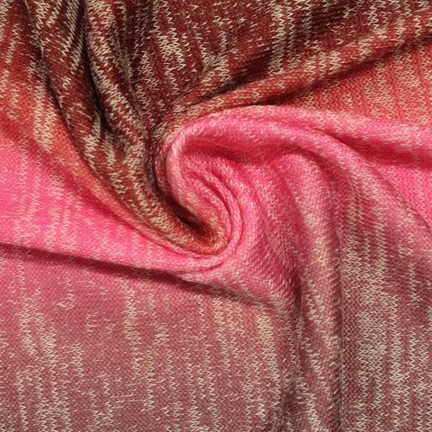 Red Fine-Marl Chunky Knit, Poly-Viscose