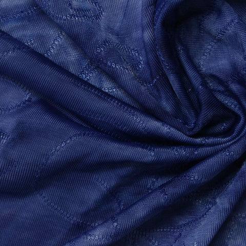 Deep Blue Tone-on-Tone Jersey Knit, Polyester