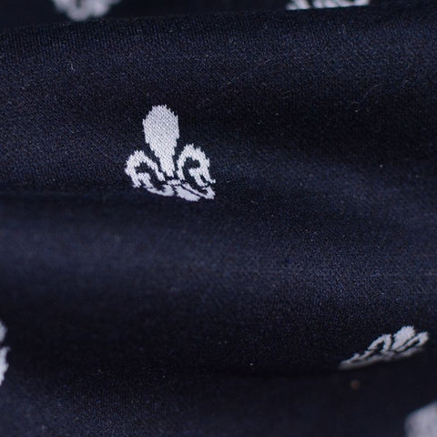 Jacquard Polyester Viscose Knit Fabric, 150 cm — Navy, ref EF-5652