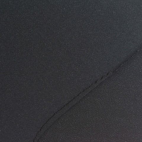 Viscose Stretch Linen-Look Fabric, 190 gsm, 165 cm — Black