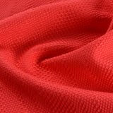 Red Honeycomb Jacquard, Cotton — photo 3