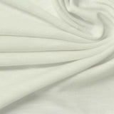 Slub Polyester Viscose Stretch Jersey Knit Fabric, 195 gsm — White — photo 3