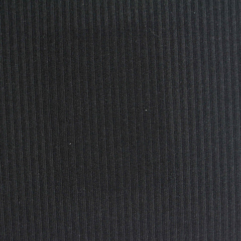 Dark Grey Pinstripe Rib Knit, Viscose, 450 gsm
