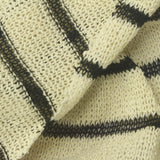 Dark Grey Horizontal-Stripe Chunky Knit, Cotton-Poly — photo 3