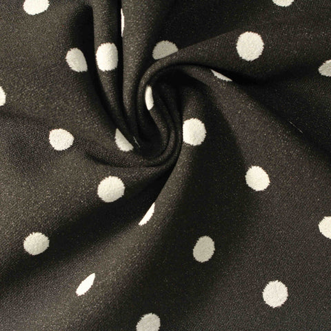 White Dots Linen-Look, Polyester, 215 gsm