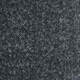 Dark Grey Herringbone Bouclé, Wool-Poly — photo 3