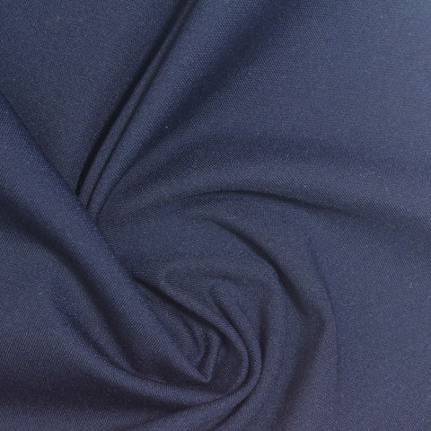 Viscose Nylon Stretch Ponte Knit Fabric, 265 gsm, 164 cm — Navy