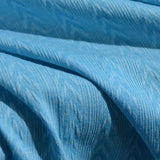 Blue Tone-on-Tone Chevron Jersey Knit, Polyester — photo 3