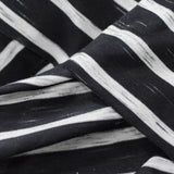 Black Stripes Jersey Knit, Viscose-Poly — photo 3