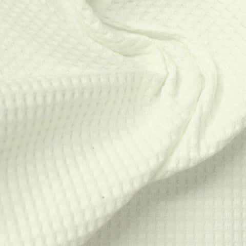 100% Polyester Waffle Knit Fabric, 175 gsm, 140 cm — Beige