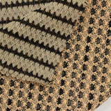 Black Horizontal-Stripe Chunky Knit, Cotton-Poly — photo 3