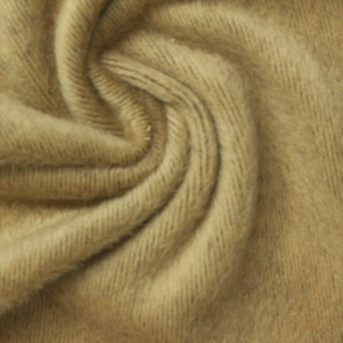 Polyester Cotton Stretch Velvet Fabric, 300 gsm, 155 cm — Khaki