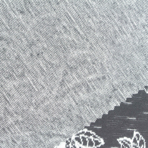 White Floral Interlock Knit, Viscose-Poly
