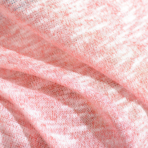 Red Marl Chunky Knit, Viscose-Poly, 270 gsm