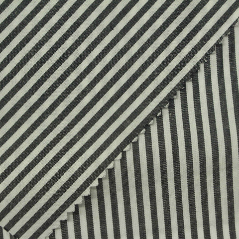 Black Vertical-Stripe Woven, Cotton