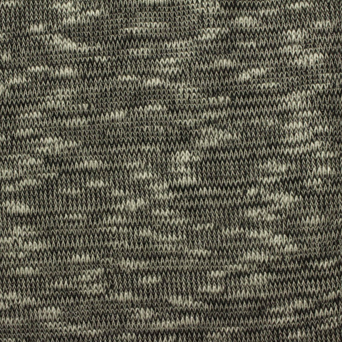 Black Marl Rib Knit, Poly-Viscose, 226 gsm