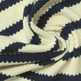 Navy Horizontal-Stripe Jacquard, Cotton — photo 3