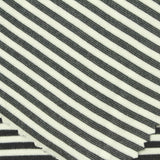 Black Horizontal-Stripe Ponte Knit, Viscose-Nylon — photo 3