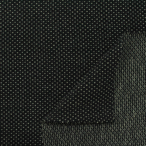 Black Chevron Jersey Knit, Cotton