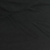 Cotton Polyester Stretch Rib Knit Fabric, 350 gsm, 137 cm — Black — photo 3