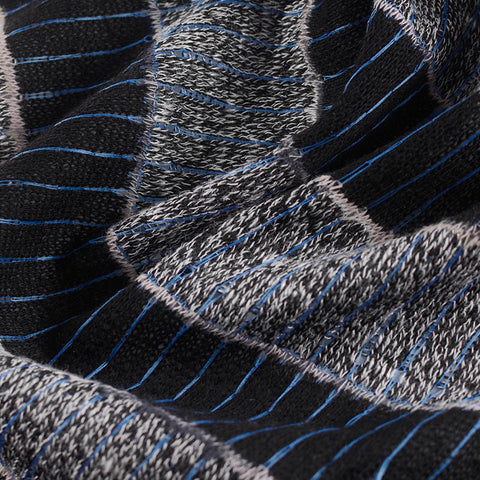 Black Marl Chunky Knit, Poly-Viscose, 152 gsm