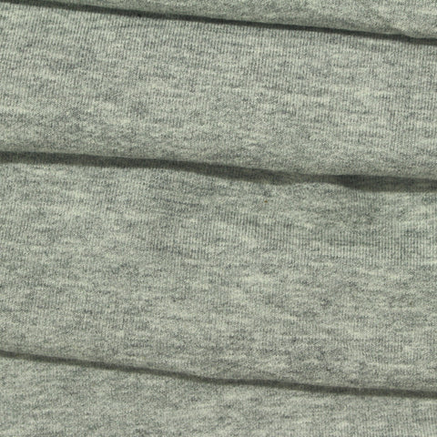 Grey Marl French Terry, Cotton-Poly, 205 gsm