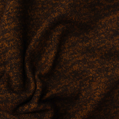 Dark Brown Marl Chunky Knit, Viscose-Poly, 210 gsm