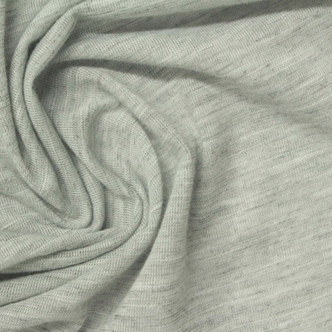 Light Grey Marl Jersey Knit, Polyester, 160 gsm, 150 cm