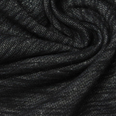 Dark Grey Marl French Terry, Cotton-Poly, 350 gsm