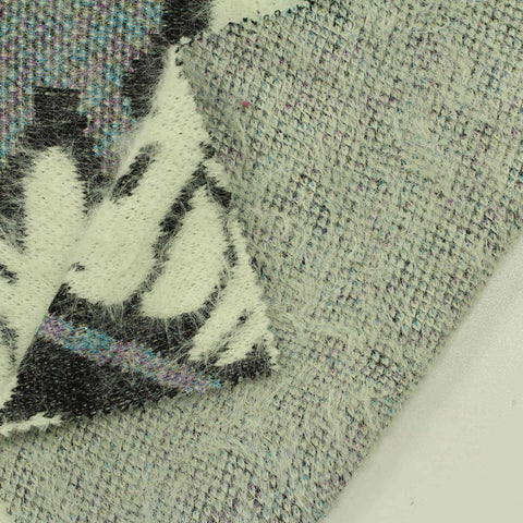 White Glitter-Line Jacquard, Nylon-Poly