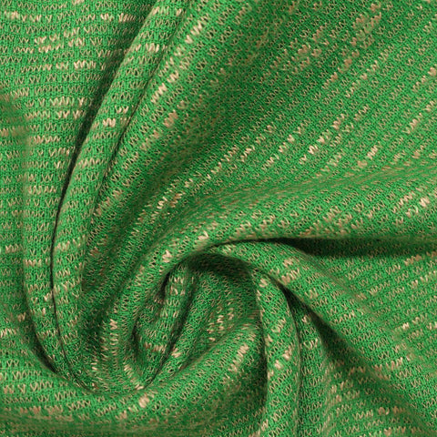Green Marl Interlock Knit, Poly-Viscose