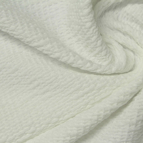 Off-White Geometric Crepe, Polyester