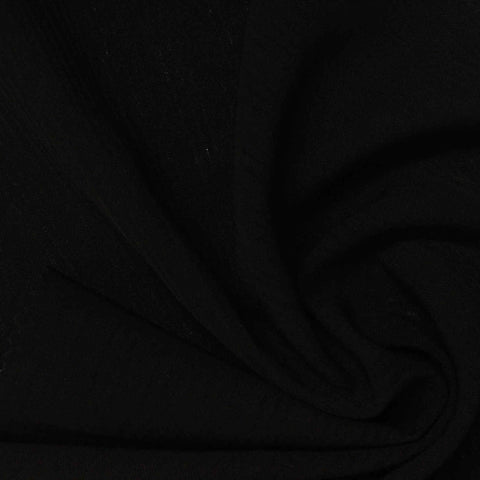 Striped 100% Polyester Chiffon Fabric, 160 gsm, 150 cm — Black